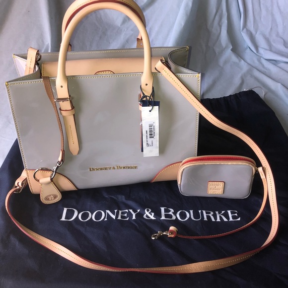Dooney & Bourke Handbags - Dooney and Bourke gray patent leather bag w/wallet